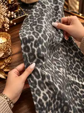شال موهر پاییزه پلنگی — تصویر ۲
