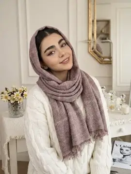 شال کنفی حوله ای پولکی وارداتی — تصویر ۲