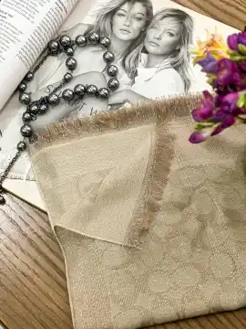 شال پاییزه لمه دار طرح کوچ — تصویر ۱
