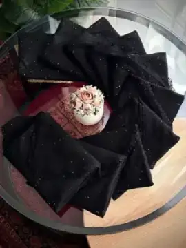 روسری نخی پولکی دور دانتل وارداتی