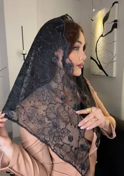 روسری دانتل سه گوش نگینی انحصاری — تصویر ۴