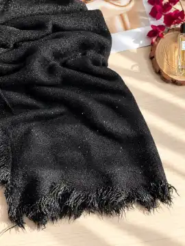 شال بوکله پولکی مشکی — تصویر ۲