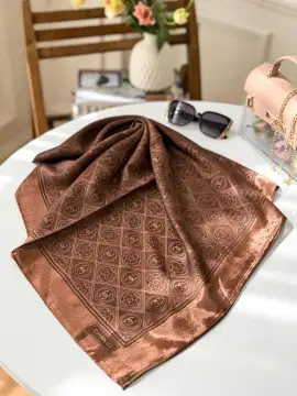 روسری ابریشم ژاکارد میکس ترک — تصویر ۳