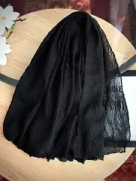شال مجلسی پفکی حریر تویل وارداتی — تصویر ۳