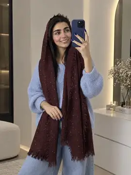 شال حوله ای پولکی وارداتی — تصویر ۲