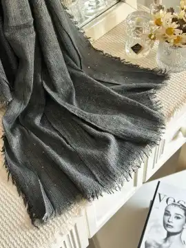 شال کنفی پولکی پاییزه دونه مخمل وارداتی — تصویر ۵