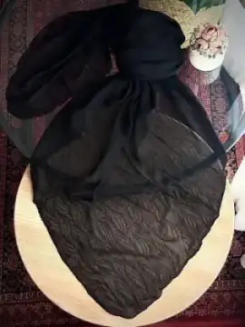 روسری پفکی پارچه حریرتویل وارداتی — تصویر ۳