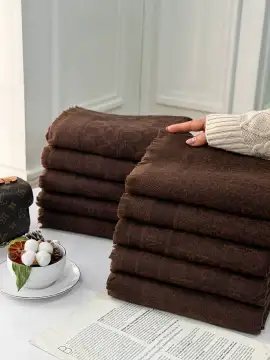 شال موهر ژاکارد پک قهوه ای