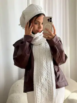شال و کلاه بافت 5لایه داخل خر — تصویر ۲