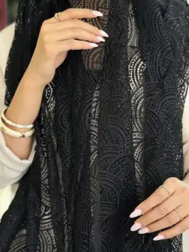 شال گیپور نگینی مجلسی اورجینال وارداتی — تصویر ۵