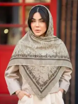 روسری نخی پاییزه دست دوز