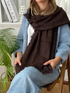 شال بوکله ساده بدون پولک — تصویر ۳