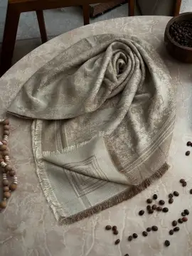 روسری کشمیر لمه دار چهار رنگ — تصویر ۴