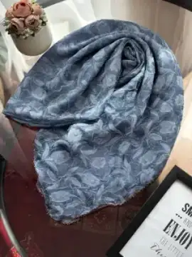 روسری پفکی پارچه حریرتویل وارداتی — تصویر ۴