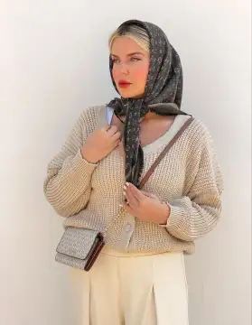 روسری موهر مارک وارداتی — مدل ۹۷۸ — تصویر ۴