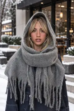 شال بیگ برفکی وول