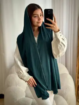شال مراکشی حاشیه نگین پارچه وارداتی — تصویر ۷