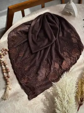 روسری خامه دوزی کشمیر وول وارداتی قواره ۱۴۰ — تصویر ۴