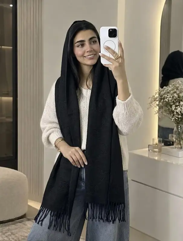 شال مشکی موهر داغی مارک وارداتی