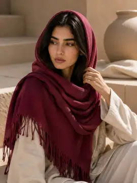 شال موهر حوله ای