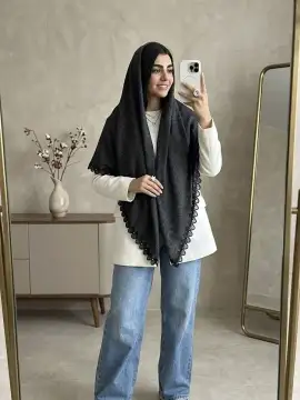 روسری پاییزه دور گیپور مرواریدی وارادتی — تصویر ۲