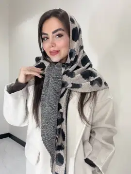 روسری سه گوش و رودوشی پلنگی — تصویر ۵