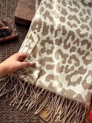 شال موهر پلنگی رنگی