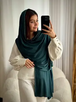 شال مراکشی حاشیه نگین پارچه وارداتی — تصویر ۶