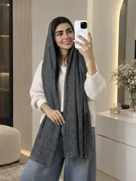 شال کنفی پولکی پاییزه دونه مخمل وارداتی