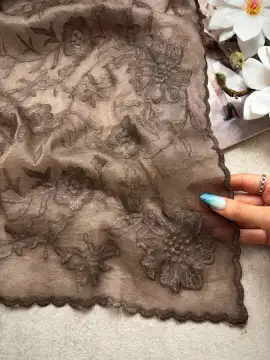 جنس: شال مجلسی ابریشم گل برجسته وارداتی — تصویر ۵